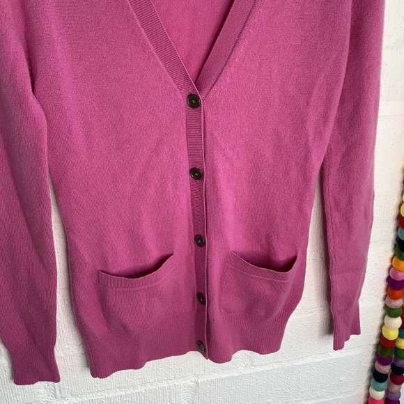 Theory Long Sleeve Purple Cashmere Cardigan sz P - Picture 4 of 7